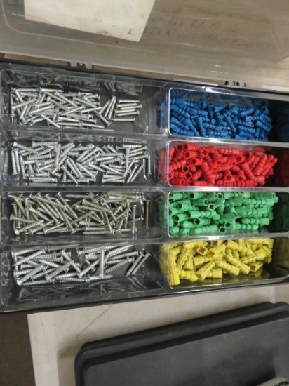 ASSORTED SCREWS W/ANCHORS