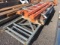 PALLET W/ (6) 8' X 44' PALLET RACK UPRIGHTS AND (2) 16' X 42'' PALLET RACK UPRIGHTS