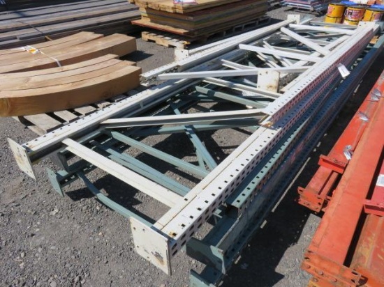 ASSORTED SIZE AND STYLE PALLET RACK UPRIGHTS