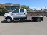 2005 FORD F650 PRO LOADER CREW CAB FLATBED