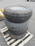 (4) TITAN CONTRACTOR F3 TIRES ON 8 LUG STEEL RIMS