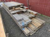 PALLET OF ASSORTED SIZE AND LENGTH 2 X 4, 2 X6, 2 X 8, 2 X 10, BOARDS AND 4 X 6, 4 X 8, 4 X 10, AND
