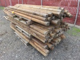 PALLET W/ APPROXIMATELY (99) 8' WOOD FENCE POSTS