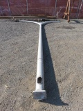 (1) TWO LIGHT ALUMINUM LIGHT POLE, LIGHT POLE HEIGHT 21 1/2'