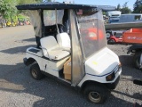 HYUNDAI ELECTRIC GOLF CART W/CHARGER & ZIP UP ENCLOSED TOP, *NO BATTERIES