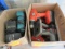 (7) ASSORTED STYLE BLACK AND DECKER CORDLESS DEVILS, & (1) BOX OF ASSORTED