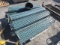 PALLET OF 5' SLATED CYCLONE FENCE W/ 32''W GATE AND ASSORTED HARDWARE