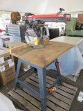 CRAFTSMAN CONTRACTOR SERIES 10'' RADIAL ARM SAW E/ ROLL AROUND 39''H TABLE