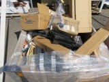 A TOTE OF ASSORTED TRUCK PARTS AND ACCESSORIES, OF SEAT TRUCK HYDRSULIC FIT