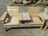 DOUBLE SEAT CEDAR BENCH, 24'' X 66''