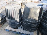 PALLET W/ (1) STACK OF 29'' DIAMETER MOLDED NURSERY POTS AND (1) STACK OF 3