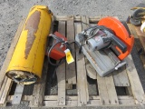 PALLET W/ (1) MAKITA 355MM PORTABLE CUT OFF SAW MDL#2414 MISSING PARTS, (1)