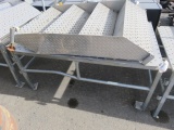 (1) ALUMINUM 5' X 40'' STAIR/ OFFICE TRAILER STAIR LANDING W/ ADJUSTABLE LE