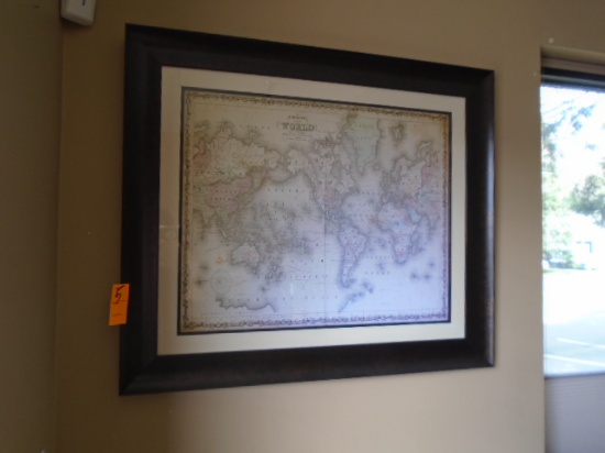 WORLD MAP WITH FRAME