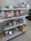 INVENTORY ON (1) SECTION GONDOLA SHELVING-ASSORTED HALO & JUNO RECESSED LIG