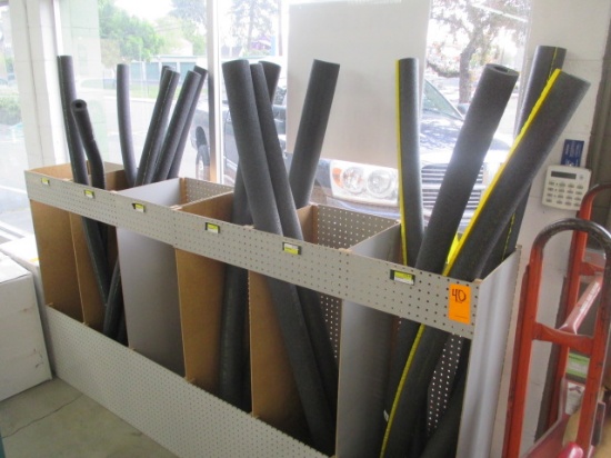 LOT OF ASSORTED SIZE & LENGTH PIPE INSULATION