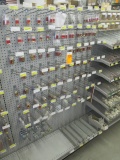 INVENTORY OF (1) SECTION OF GONDOLA SHELVING MOSTLY LASCO PACKAGED PITTINGS