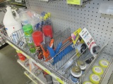 CONTENTS OF (1) SHELF-TAPE, EPOXY, GLUE, FOAM & FILL, CAULK GUNS & VALVE GR