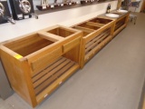 (4) WOOD WORK BENCHES USED TO DISPLAY SINKS