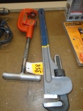 RIGID PIPE CUTTER & IRWIN 24'' PIPE WRENCH