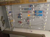 CONTENTS (1) SECTION OF GONDOLA SHELVING-WATER HEATER ELEMENTS, VALVES, GASKETS & CORRUGATED HOSE