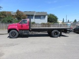 2001 GMC C7500 18' FLATBED UTILITY TRUCK