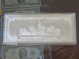 YEAR 2000 SILVER PLATE 100 DOLLAR COMMEMORATIVE BILL