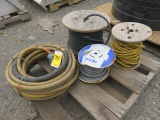 PALLET W/ASSORTED EXTENSION CORDS & WIRE