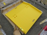 PALLET W/(1) 36'' X 35'' DOCK PLATE, PLASTIC W/ 750# CAPACITY