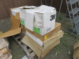 PALLET W/(11) 2' LIGHT COVERS AND 4 BOXES OF 3M TRAP DUSTER SCREWS