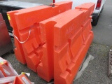 PALLET W/ (2) FILLABLE CONSTRUCTION BARRIERS