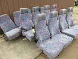 (2) ROWS OF 4-SEAT BUS SEATS & (1) ROW OF 5 BUS SEATS