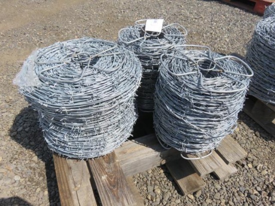 (3) ROLLS BARBED WIRE