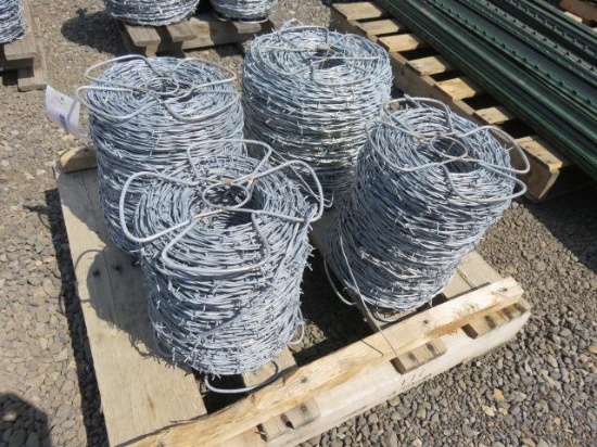 (4) ROLLS BARBED WIRE