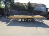 1975 ZIEMAN 12 TON 8' X 18' DECK OVER AXLE FLATBED TRAILER