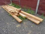 PALLET OF ASSORTED SIZE & LENGTH CEDAR BEAMS