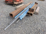 PALLET OF ASSORTED SIZE & LENGTH SQUARE & ROUND STEEL STOCK