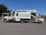 1999 INTERNATIONAL 4700 50' BOOM TRUCK W/CHIP BOX