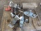 PALLET W/ (2) DROP FORGED C-CLAMP, LIFTING HOOK, MILWAUKEE, BOSCH CORDED SANDER/ GRINDER