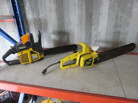 MAC 3200 SERIES CHAINSAW W/ 32 CC ENGINE, WEN 14'' ELECTRIC CHAINSAW