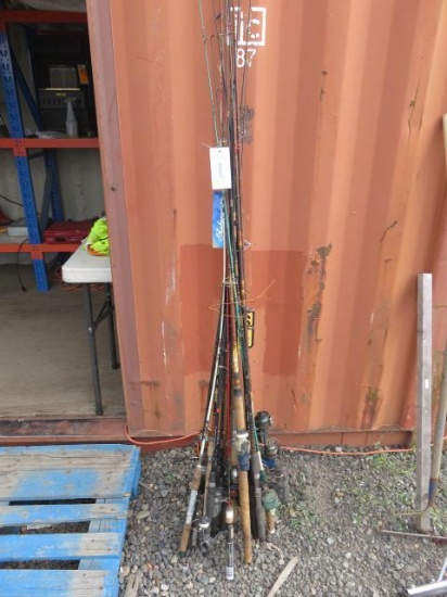 ASSORTED FISHING RODS & REELS