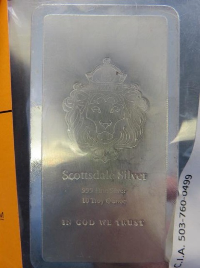 TEN TROY OUNCE SILVER BAR