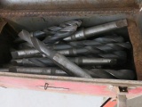 BOX OF NATIONAL DETROIT TAPER SHANK HIGH SPEED DRILL BITS