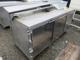 BEVERAGE-AIR 3 DOOR REFRIGERATED PREP TABLE