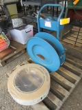 ROLL AROUND BANDING CART W/ (2) ROLLS OF BANDING & CRIMPING TOOLS