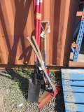 (3) WOLVERINE LONG HANDLED SPADES, SHORT HANDLED SPADE AND (2) SWING SPADES