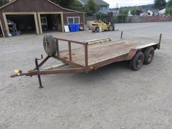 1986 ASSEMBLED 6'4"X14'6" FLATBED UTILITY TRAILER