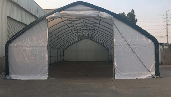 30' X 70' X 16' STRAIGHT WALL PEAK SHELTER