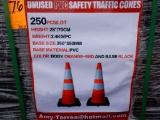 LOT OF (250) SAFETY HIGHWAY CONES