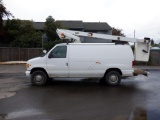 1999 FORD E350 CARGO VAN W/ MTI A28D MANLIFT